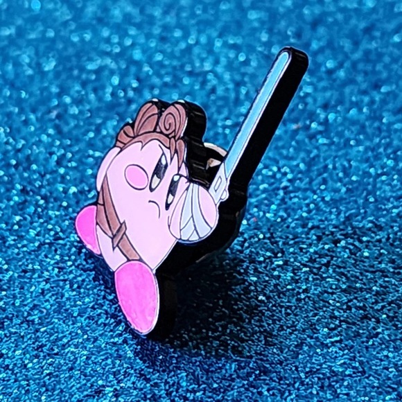 Rey Skywalker x Kirby Mashup Crossover Star Wars Small Hard Enamel Pin - Picture 3 of 3